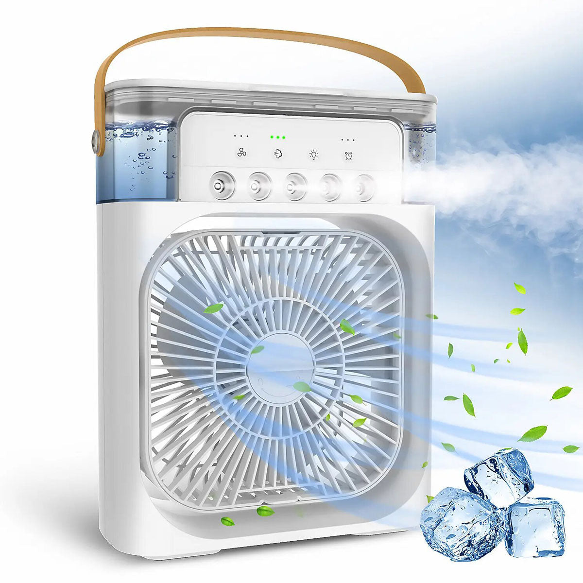 Air Cooler Ventilador Portátil | Refresca e Ilumina con Luces LED