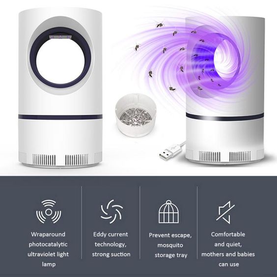 Mata Zancudos con Succión y Luz UV – Protección Total contra Mosquitos