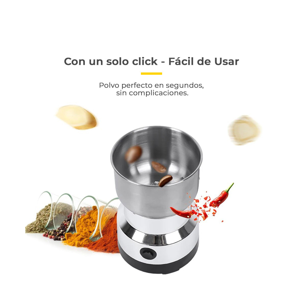 Molinillo Eléctrico de Café con 4 Aspas | Fácil de Usar y Limpiar