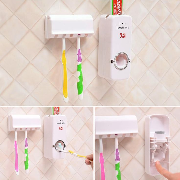 Dispensador Automático de Pasta Dental + Soporte para 5 Cepillos