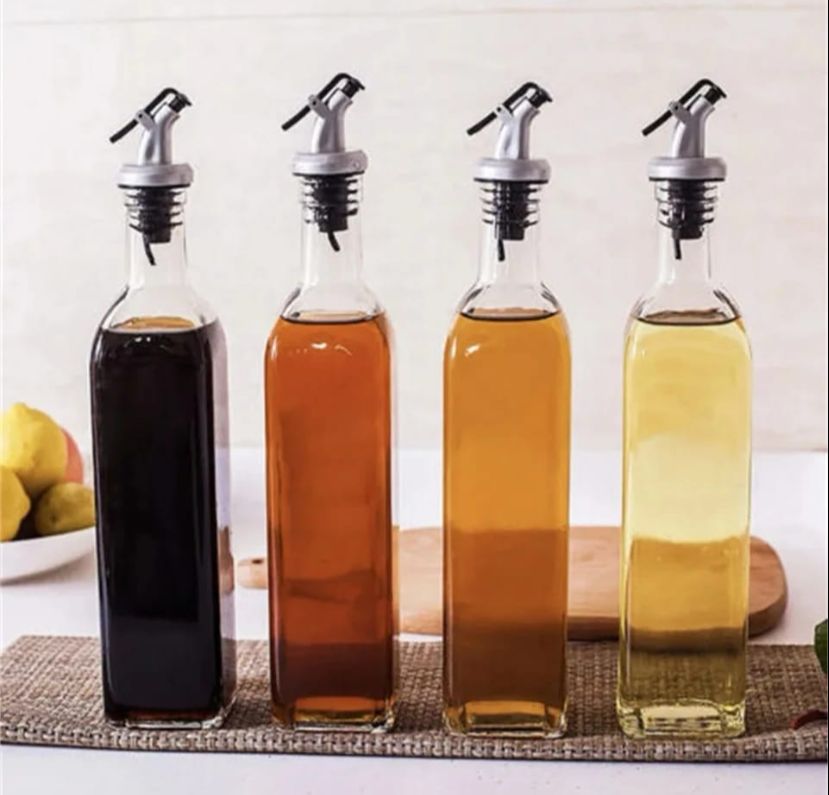 Aceitero de Vidrio 500ml | Ideal para Aceite de Oliva, Vinagre y Más 🌿