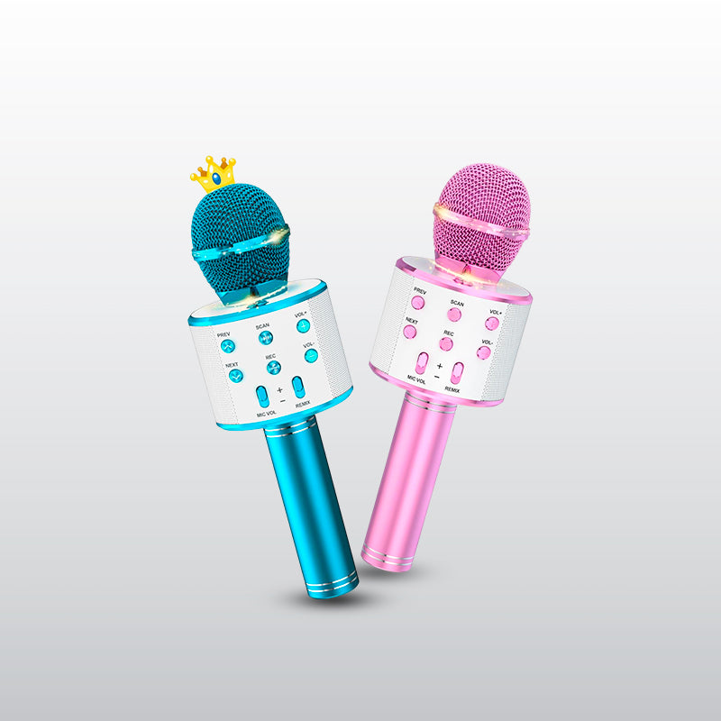 Micrófono Karaoke Inalámbrico | Bluetooth, USB y Luces LED